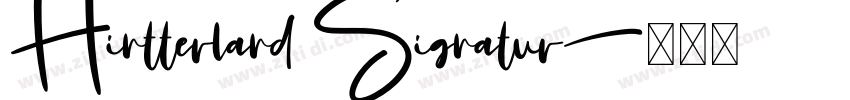 Hintterland Signatur字体转换